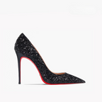 Red-Sole Glitter Heels