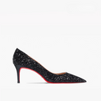Red-Sole Glitter Heels